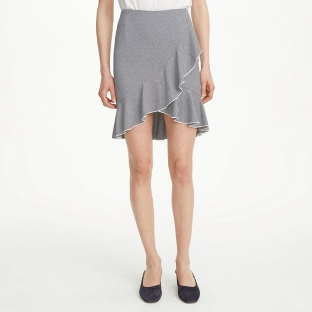 Club Monaco Striped Ruffle Skirt